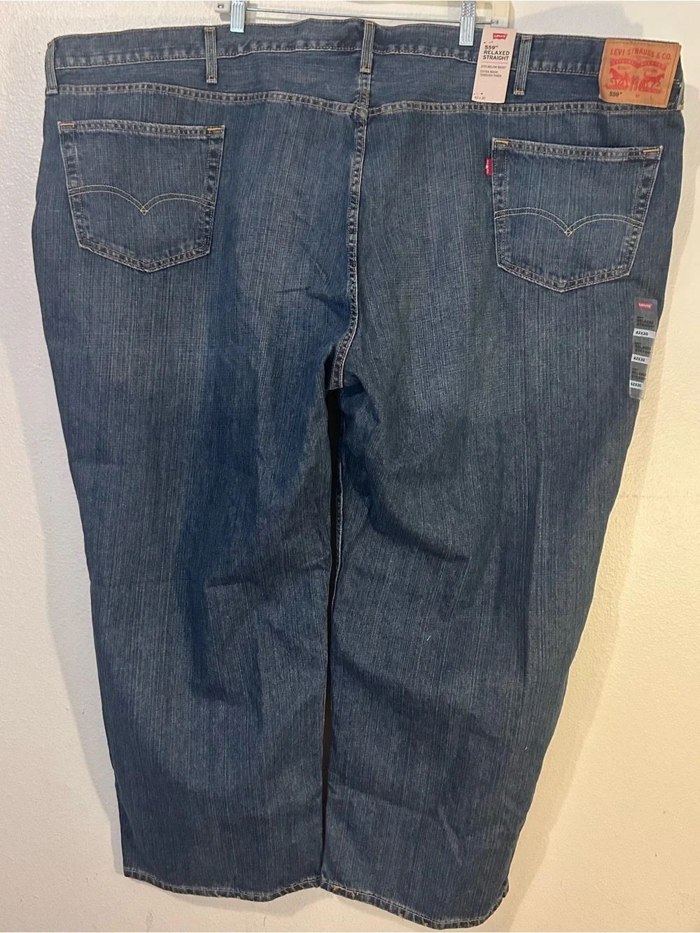 Levis 559 Relaxed Straight Jeans Mens 62x30 Big & Tall Blue Denim New With Tags
